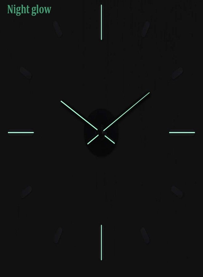 Presentime & Co Large Frameless DIY Wall Clock for Modern Home/Office Decoration, Silent no Ticking, Night Glow. Wall Décor for Living Room, Dining Room, Kitchen, Bedroom, Class Room, Office Space. - Image 5